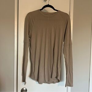 HELMUT LANG Men’s Long Sleeve Tee - Tan - Size Small